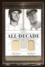 TREASURES JOE DIMAGGIO / TOMMY HENRICH DUAL GAME USED BAT #D /25 ALL-DECADE 1940