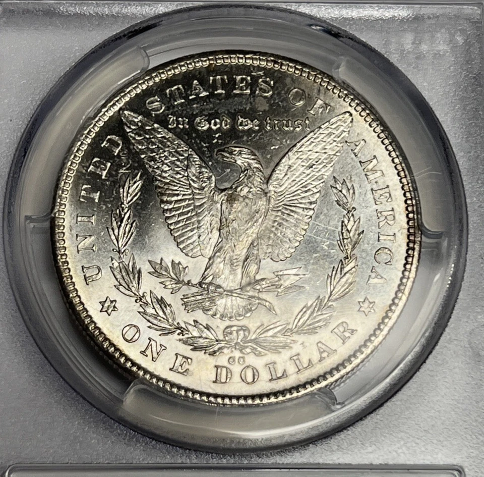 1878-CC PCGS MS62 Struck-Thru Obverse MINT ERROR Morgan Silver Dollar U.S. Coin - Image 3 of 4