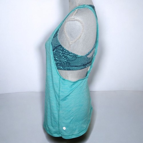 Lululemon Twist and Toil Tank Top Heathered Bali Breeze Alberta Lake Size 6 EUC - Picture 2 of 9