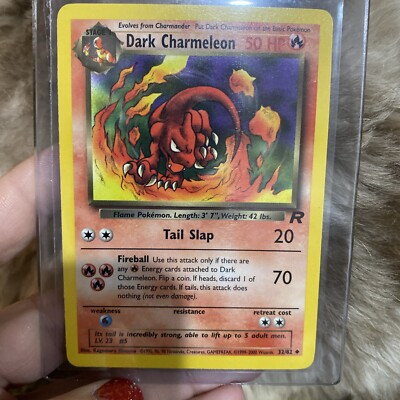 dark charmeleon pokemon card price 1995, 96 98 Pokémon Stage 2 Dark Charmeleon Team Rocket 32/82 Regular  Unlimited