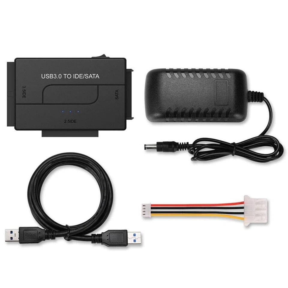 USB 3.0 to IDE & SATA Converter External Hard Drive Adapter Kit 2.5"/3.5" Cable - Image 2 of 4
