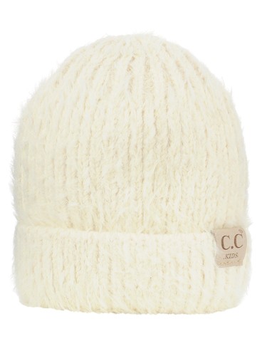 C.C Kids' Children's Soft Warm Fuzzy Two Tone Cuff Beanie Skull Cap - Picture 12 of 28