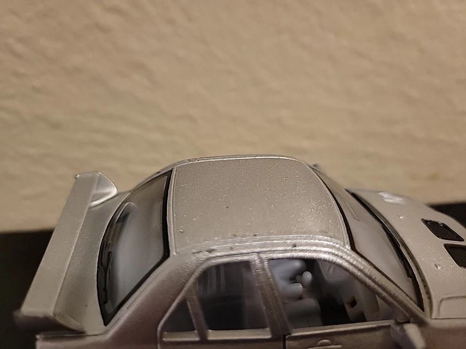 Kinsfun Mitsubishi Evolution VII, vehículo de juguete fundido a presión plateado, ¡acción de retroceso! Foto 4 de 4