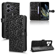 For Blackview Wave 8 / 8C / Oscal Flat 2 Honeycomb Texture Leather Phone Case