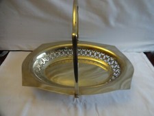 VINTAGE SILVER PLATED EPNS OVAL SWING HANDLED CAKE/FRUIT/BREAD BASKET 28 cm