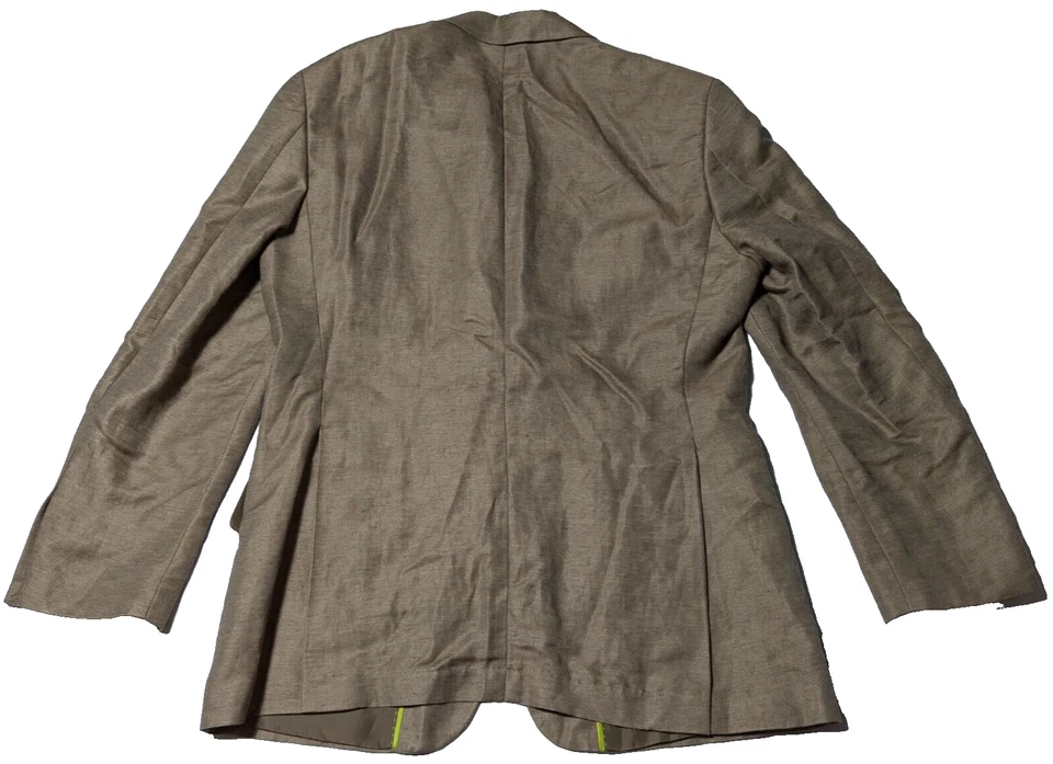 Chaqueta Blazer CUBAVERA Hombre Mediana (40) Marrón LINO Forrada con Rayón Foto 2 de 4