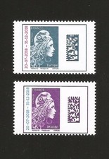 2018  Timbres MARIANNE N° 5270 + 5271 Surchagés Europe + Monde NEUFS ** LUXE