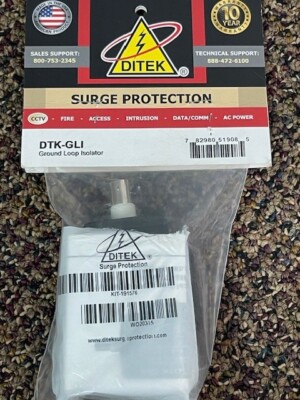 DITEK DTK-GLI GROUND LOOP ISOLATOR CCTV VIDEO SIGNAL DISTORTION REDUCTION