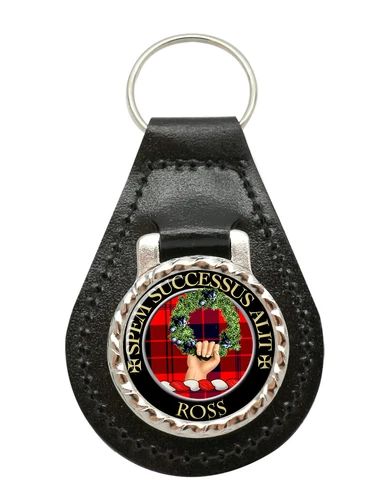 Ross Scottish Clan Leather Key Fob