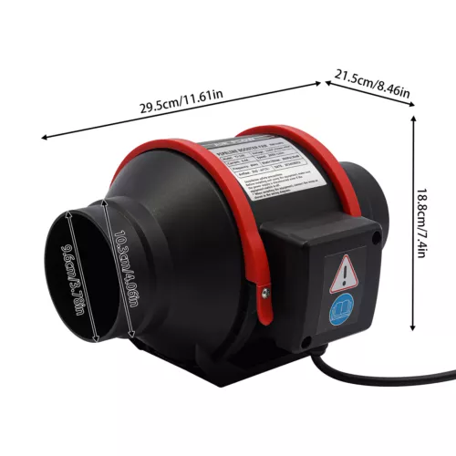 4In Multifunctional Powerful Mute Exhaust Fan Pipe Vent Exhaust Fan Duct 2550RPM - Picture 18 of 39