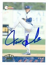 Tom Henke autographed Baseball Card (Texas Rangers) 1994 Pacific #618