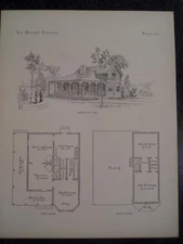 Victorian Design Architecture Shingled Country House Plan Historic 1885 #205