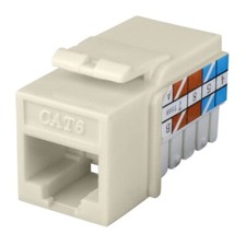 Construct Pro Cat6 RJ-45 Keystone Jack Light Almond