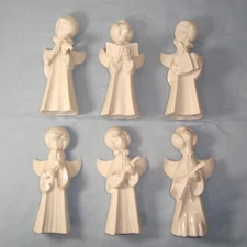 6 Vintage Dresden by Karl-Heinz Klette White Porcelain Angels Figurines Germany