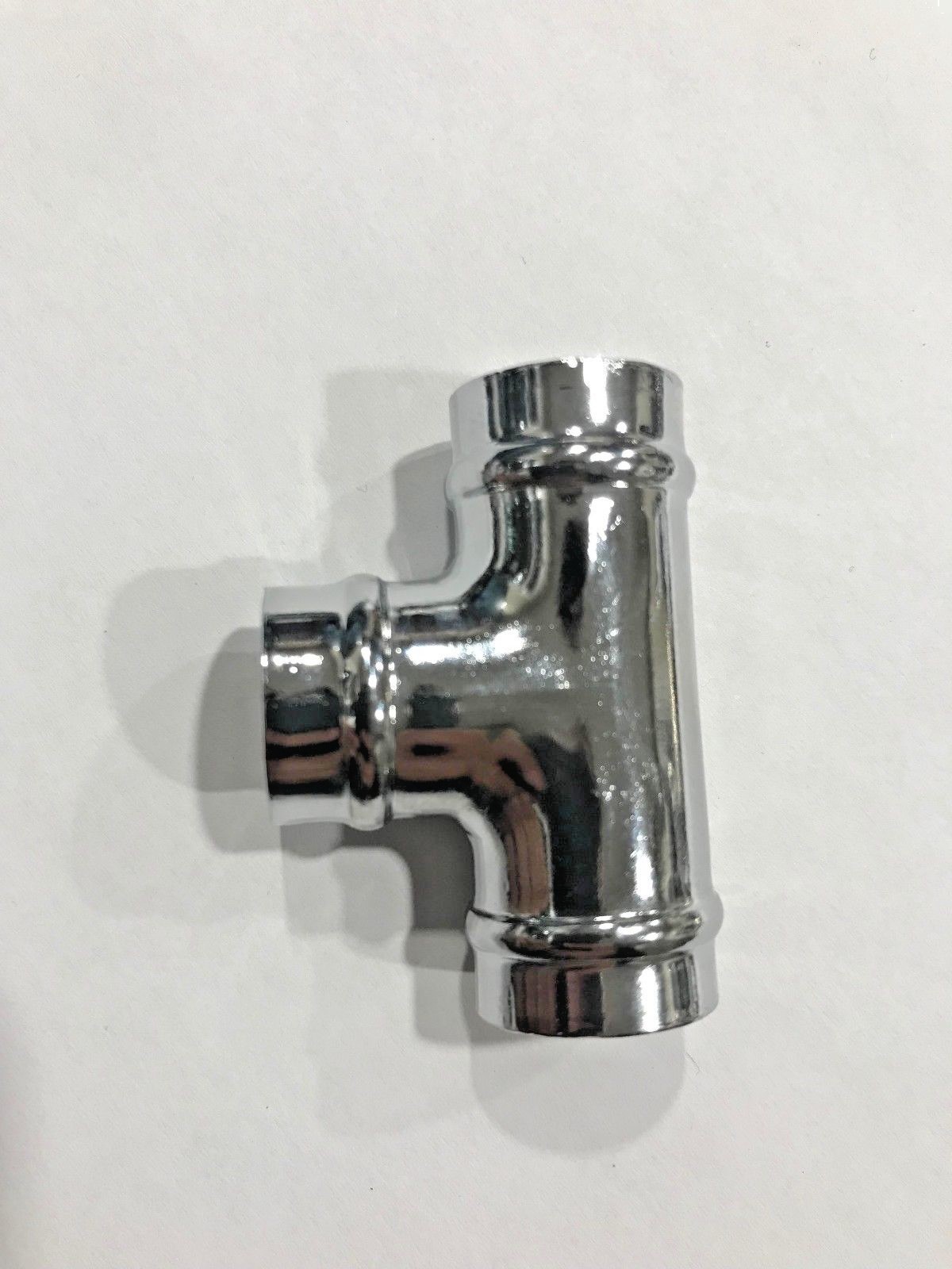 15mm Chrome Solder Ring Equal Tee