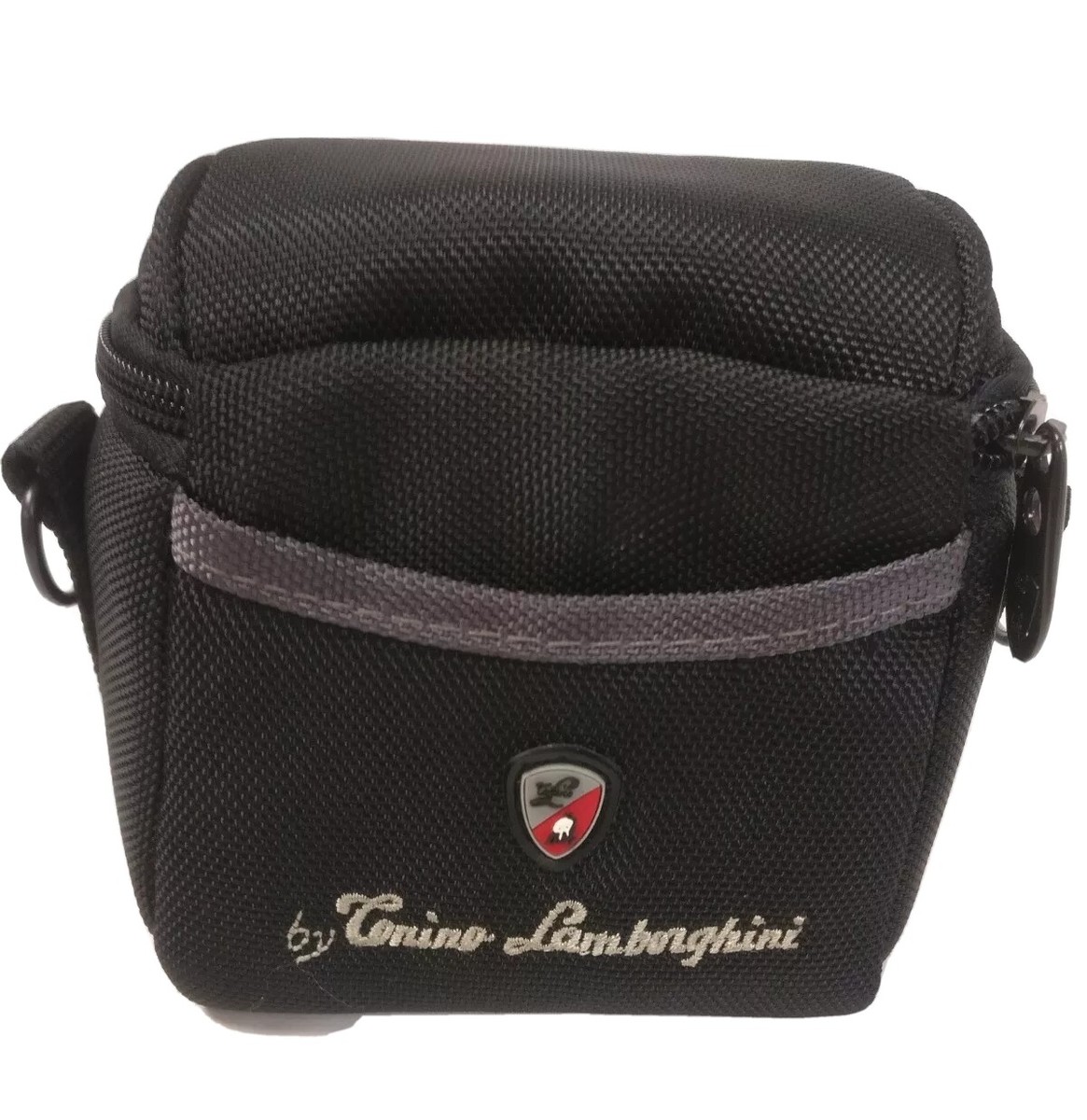 canino lamborghiniビジネス用 黒 ナイロンバッグ Tonino Lamborghini Professional Black Zippered Camera Bag