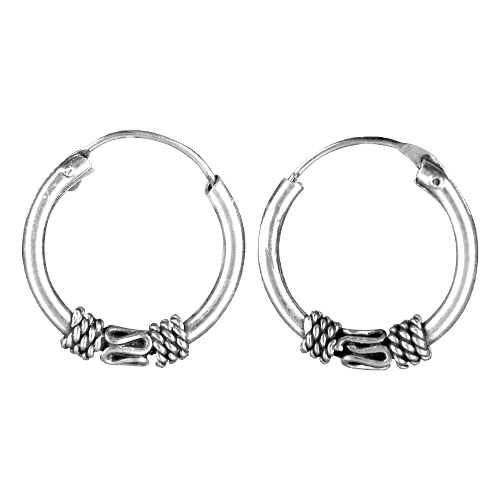 Orecchini Gotici 18mm Orecchini In Argento 925 Sterling - Creoli