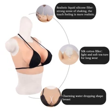 Silicone Breast Forms Fake Boobs C D F Cup Breastplates Drag Queen Crossdresser