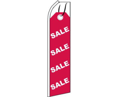 Pack of 2 Sale Sale Sale Sale Red Tag Swooper Super Feather Advertising Flag