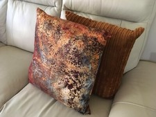 Set of 2 Throw Pillow Covers Brown Rust Colorful Metal Rusty Steel Iron Structur