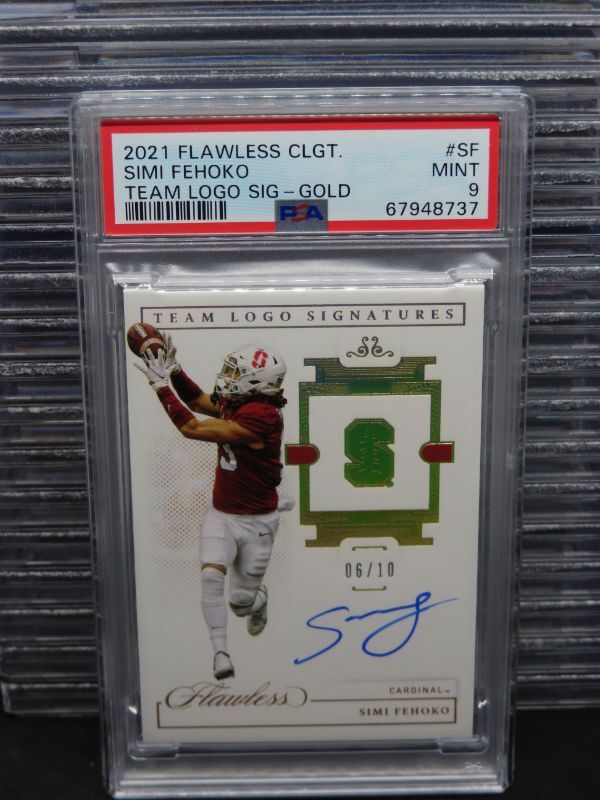 Simi Fehoko Panini Flawless Collegiate Team Logo Signatures #SF Gold