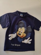 VTG Distressed Disney Mickey Mouse Las Vegas T-shirt Youth Medium Preshrunk