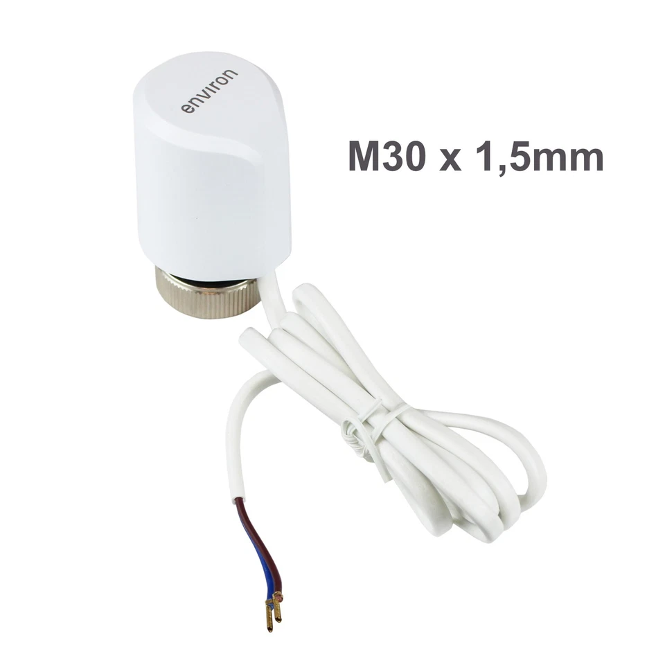 ENVIRON Thermischer Stellantrieb 230V stromlos geschlossen nc Fußbodenheizung Stellmotor