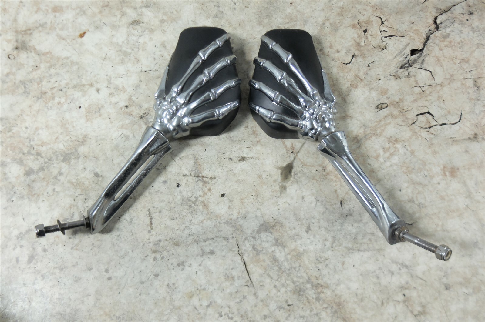 91 Harley FLHS Electra Glide Sport 1340 mirrors right left skeleton hands