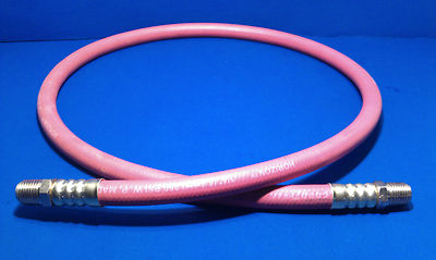 USA Made Continental Rubber 1/4 Inch 6 Foot Pigtail Air Hose Whip Oil Resistant
