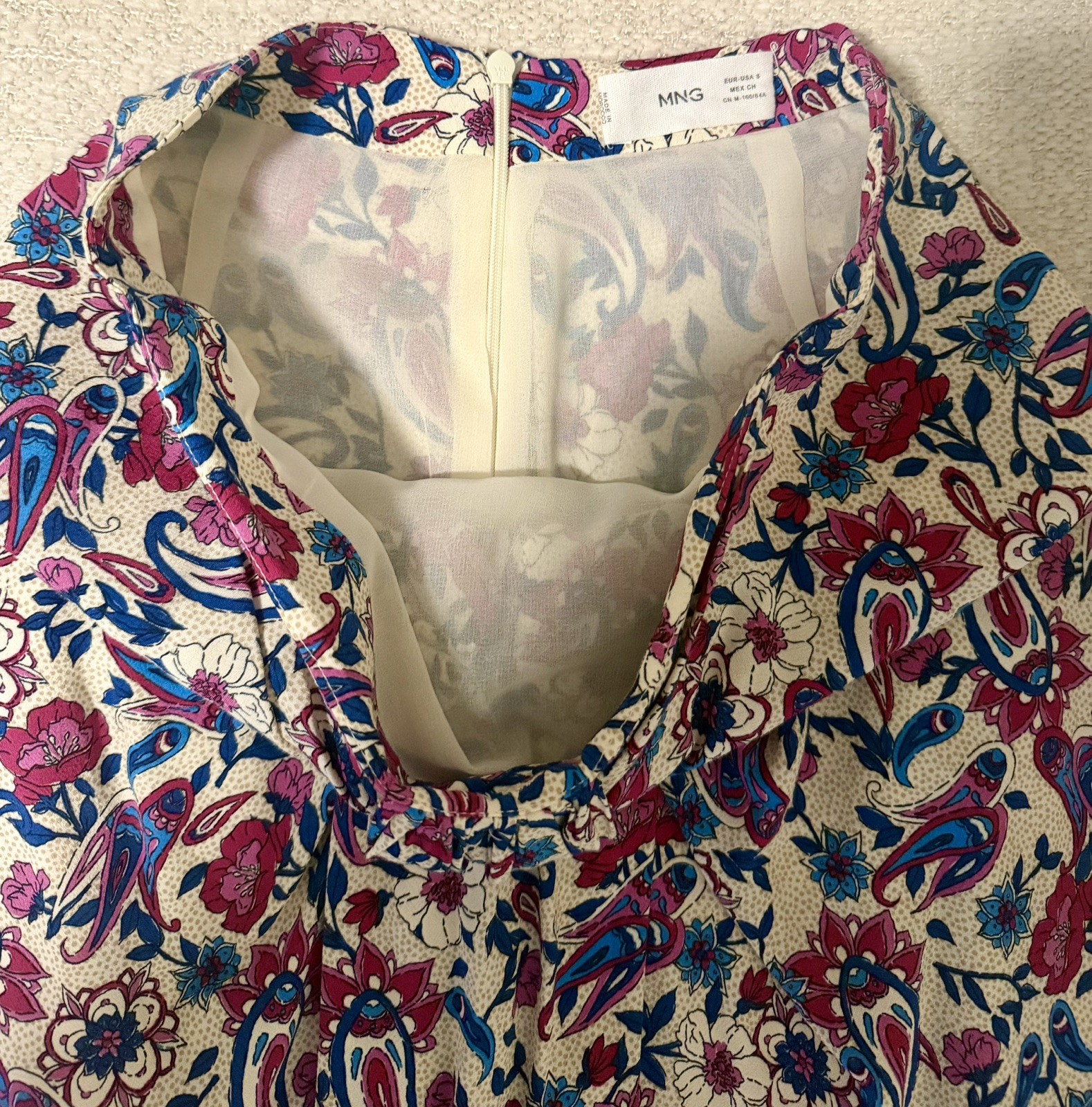 Mango Patterned Midi Skirt With Front Split - image 5