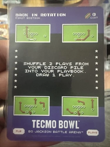 Bo Jackson Battle Arena Tecmo Bowl Play 2 PL6 Back In Rotation SSP