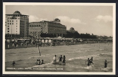 Venezia-Lido, Hotel Excelsior visto dal Mare, Ansichtskarte 