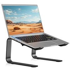 Adjustable Aluminum Laptop Stand Ergonomic Detachable Heavy Riser Black