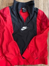 nike windbreaker black and red