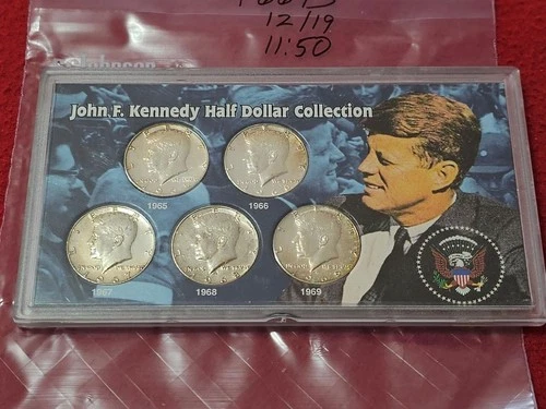 J.F. KENNEDY HALF DOLLAR COLLECTION UNCIRCULATED 40% SILVER      #T1965