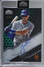 2020 Topps Chrome Black Green Refractor 70/99 Jeff McNeil #CBA-JM Auto 03xg