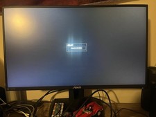 ASUS Black Computer Monitor with HDMI  DisplayPort Video Inputs, Sleek Design