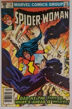 Spider-Woman #34 Vol. 1 Marvel Comics 1981 Newsstand Edition VG/F Sleeve & Board