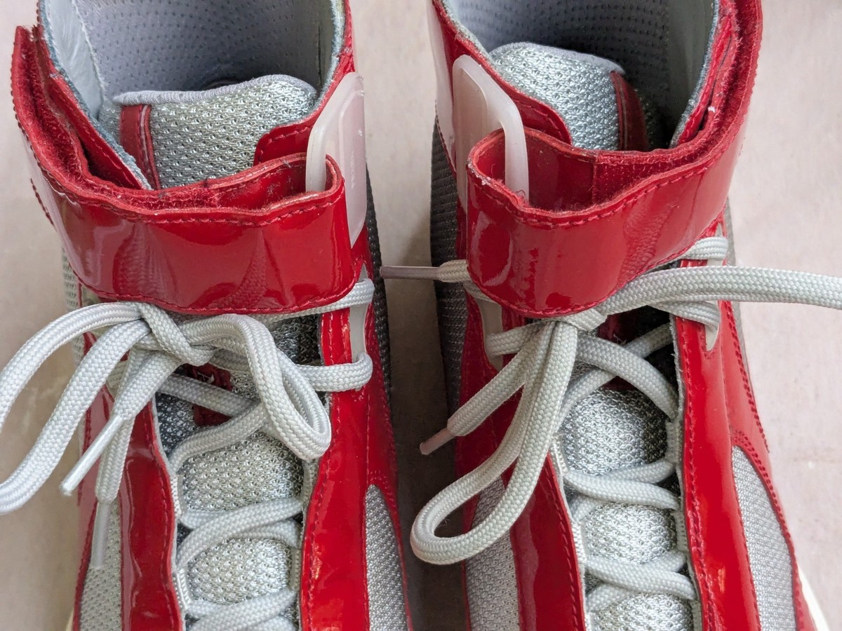 Prada America’s Cup High Top Sneakers Red Silver Patent SZ 9 Prada Prada America main image 4