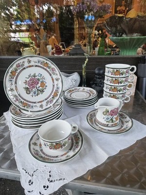 Eschenbach Ceranova Asiatische Blüte   Porzellan-Set   Kuchenteller Tassen