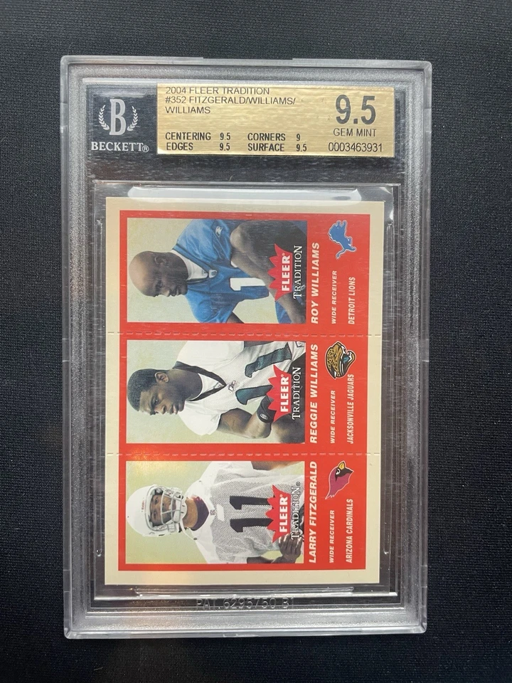 2004 Fleer Tradition #352 Larry Fitzgerald RC Reggie Roy Williams BGS 9.5 POP 33 - Image 2 of 3