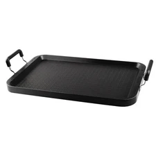 Stove Top Flat Griddle, 17 Inch 2 Burner Griddle Pan for Stove Top Grill, Alu...
