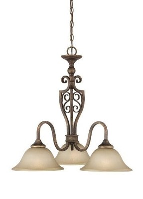 Jeremiah Lighting 27123-BBZ COVENANT GARDEN 3 LT DOWN CHANDELIER BRONZE