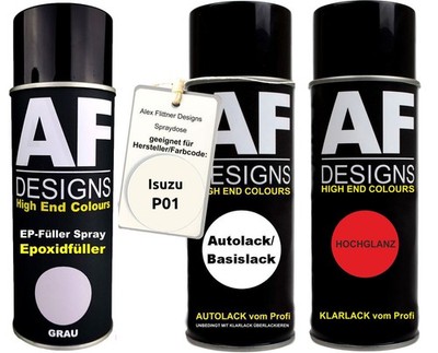 Epoxid Spraydose Set für Isuzu P01 Premium White Perl Metallic Spraydose EP Grun