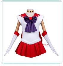 Sailor Moon Anime Mars Costume Cosplay Uniform Fancy Dress Up Fantasy Outfit