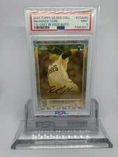2022 Topps Gilded Collection Mackenzie Gore Rookie Auto /199 Psa 9 “Rangers”