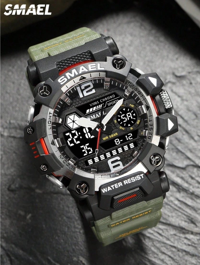 ADDIESDIVE Orologio Sportivo Uomo Al Quarzo – Cassa In Acciaio Nero 44mm, Lunetta Girevole, Fluorescente - 4