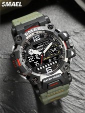 Orologio Sportivo Uomo Digitale Analogico Cronografo Impermeabile 50M