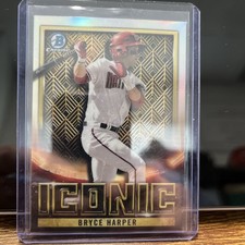 2023 Bowman Chrome Baseball  Iconic Bryce Harper #BI-13 Washington Nationals