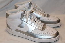 Nike Court Vision Mid Men's Basketball Shoes WHITE SILVER NWOB SZ 11